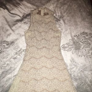 Creamy lace dress